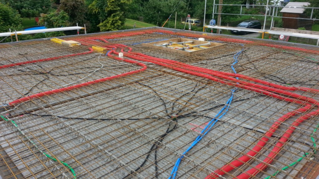 Betonieren der Erdgeschossdecke