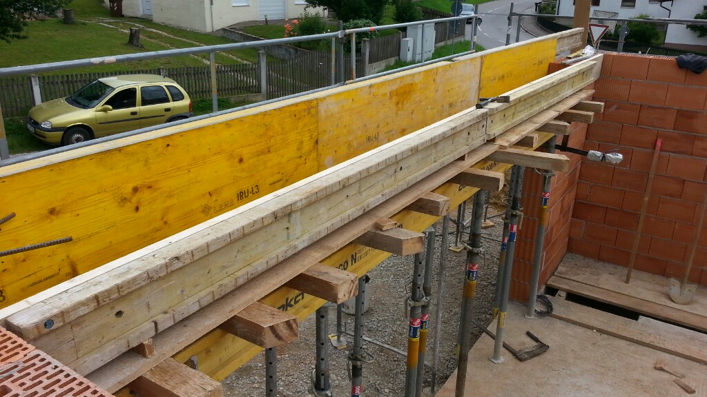 Vorbereitung für die Garagendecke – Obergeschossaußenmauern – Andis